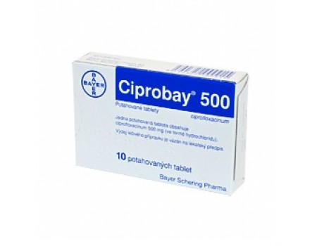 Ciprobay 500 mg. 10 tablets