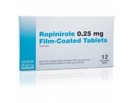 Ropinirole 0.25 mg. 21 tablets