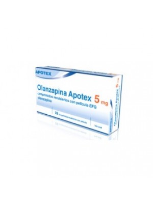 Olanzapine 5 mg. 28 tablets