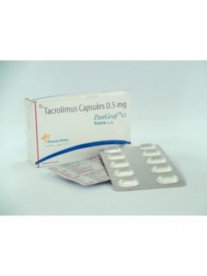 Tacrolimus 0.5 mg. 30 capsules
