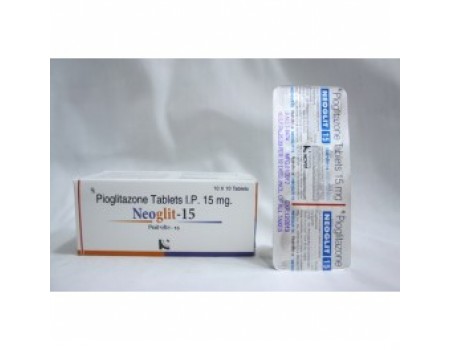 PIOGLITAZONE 15mg. 30 tablets