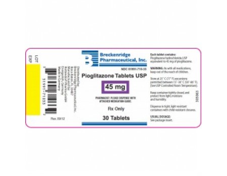 PIOGLITAZONE 45 mg. 30 tablets