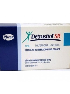DETRUSITOL SR 4 mg. 28 capsules