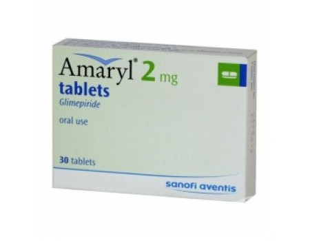 Amaryl 2 mg. 30 tablets