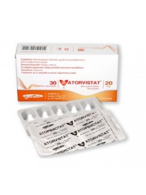 ATORVISTAT K 20 mg. 30 tablets