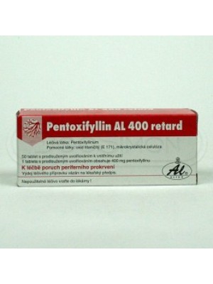 Pentoxifyllin 400 mg. 20 tablets