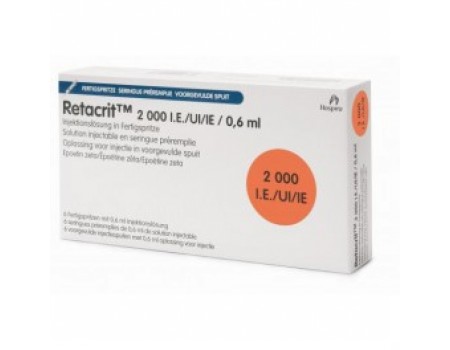 RETACRIT 2000 IU / 0.6 ml. 6 ampoules