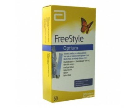 OPTIUM. 50 test strips