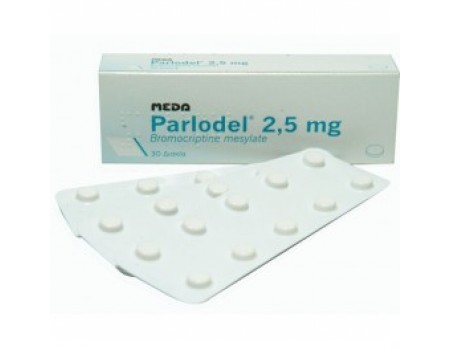 Parlodel 2.5 mg. 30 tablets