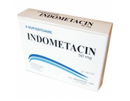 Indometacin 50 mg. 6 suppositories