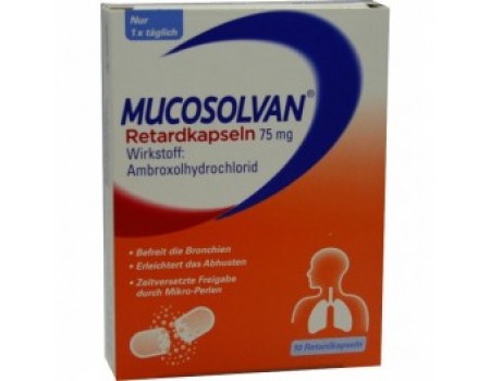 Mucosolvan 75 mg. 10 capsules