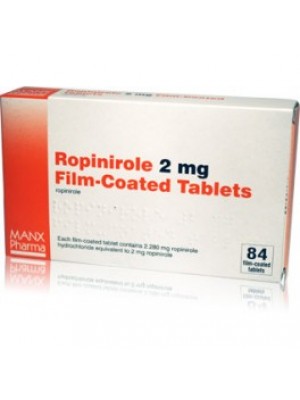 Ropinirole 2 mg. 84 tablets