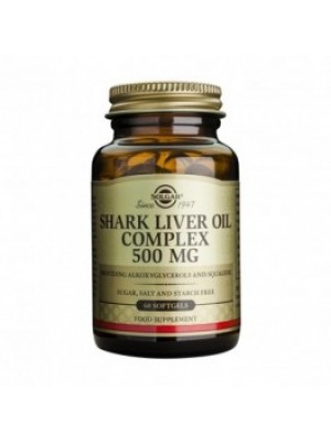 OIL SHARK LIVER COMPLEX 500 mg. 60 capsules