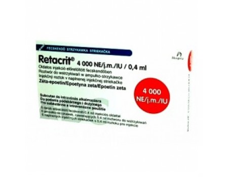 RETACRIT 4000 IU / 0.6 ml. 6 ampoules