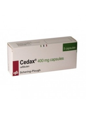 CEDAX . 400 mg. 5 capsules