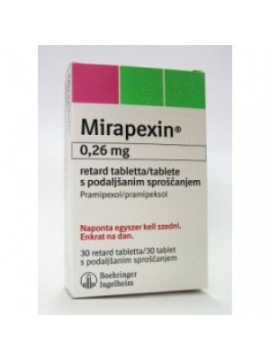 MIRAPEXIN 0.26 mg. 30 tablets