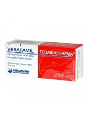 Verapamil 240 mg. 20 tablets