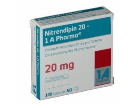 Nitrendipin 20 mg. 30 tablets
