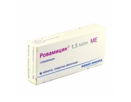 ROVAMICIN 1.5 M IU. 16 tablets