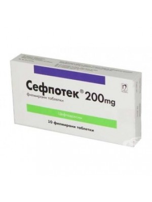SEFPOTEK table. 200 mg. 10 tablets