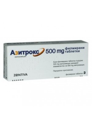 AZITROX . 500 mg. 3 tablets