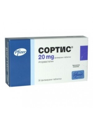 Sortis . 20 mg. 30 tablets