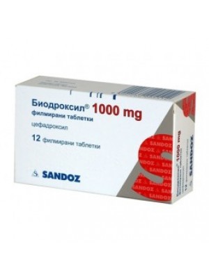 BIODROKSIL table. 1000 mg. 12 tablets