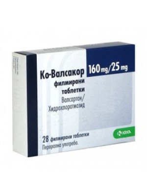 Co-VALSAKOR tabl.160 mg./25 mg. 28 tablets