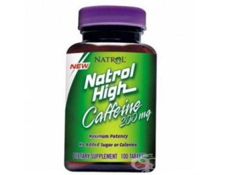 Natrol HIGH CAFFEINE. 100 tablets