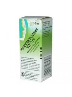 Xylometazoline dropwise 10 ml of 0.1%.